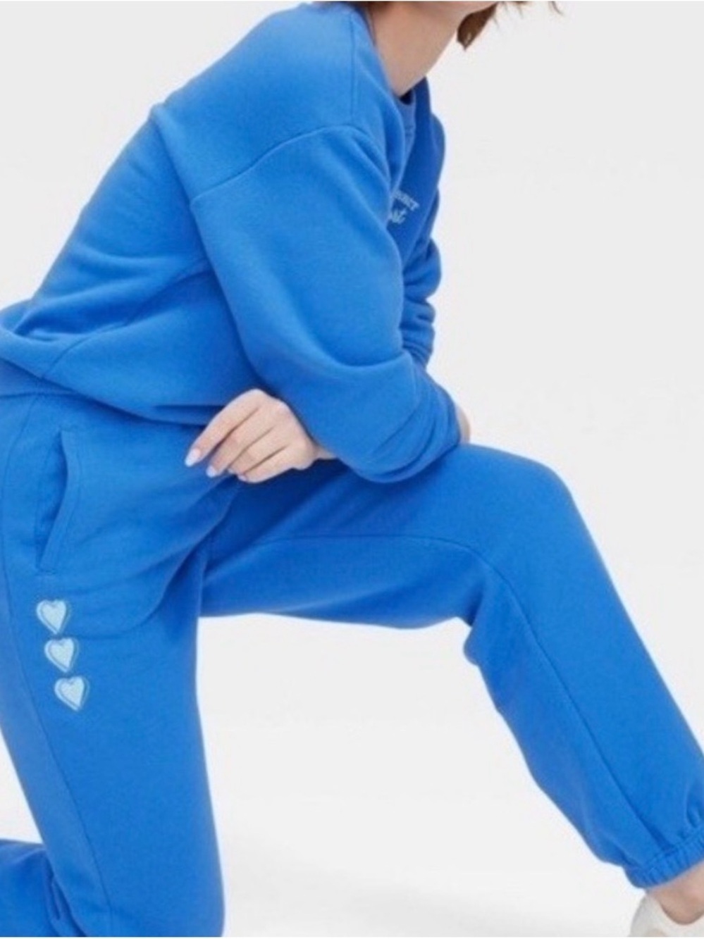 Roller Rabbit Target Sweatpants Blue Hearts Jogger Women Size XXS NWT - Picture 3 of 8